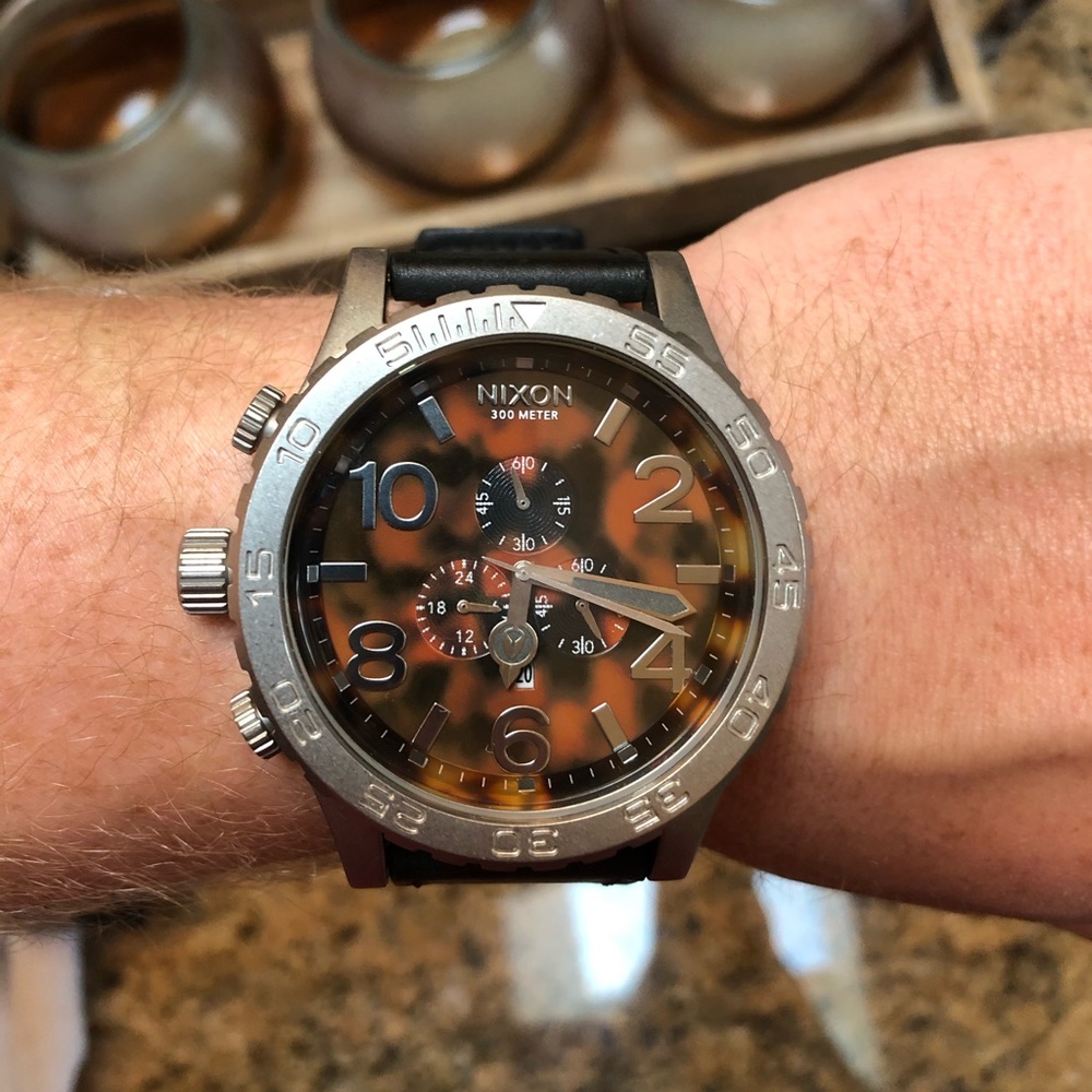 Rare Nixon 51-30 watch tortoise face